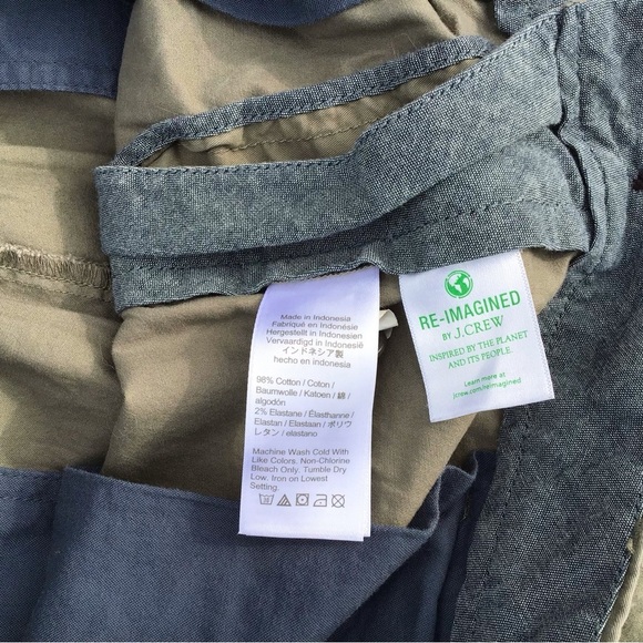 J. Crew Men’s 10.5" Stretch Chino Short Olive Green Flat Front Regular Fit 36” - Picture 4 of 5